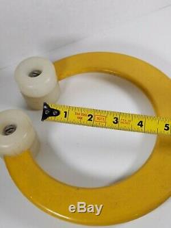 Vintage France Sailboat Parts Mast Hoops Rigging Sails Boat Heavy Duty