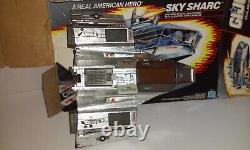 Vintage GI JOE SKY PATROL SKY SHARC CHROME 8 FIGURE AIRCRAFT ARAH HASBRO 1989