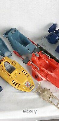 Vintage GI JOE Toy Vehicle Parts Lot AS IS Devilfish Boat Tank Jumpsuit