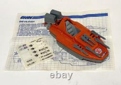 Vintage GI Joe Devilfish Boat Complete with Blueprints Sticker Sheet 1986 Hasbro