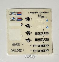 Vintage GI Joe Devilfish Boat Complete with Blueprints Sticker Sheet 1986 Hasbro