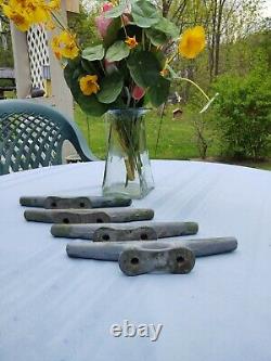 Vintage Galvanized Boat Parts (4) Tie OFF