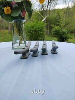 Vintage Galvanized Boat Parts (4) Tie OFF