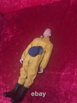 Vintage Gi Joe 1964 Action Pilot Early Goldenrod Brass Rivets Rubber Boots Nice