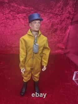 Vintage Gi Joe 1964 Action Pilot Early Goldenrod Brass Rivets Rubber Boots Nice
