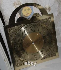 Vintage Grandfather Clock Face Moon Boat Deer Gears For Parts Art Steampunk