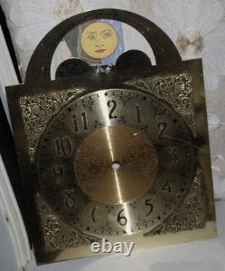 Vintage Grandfather Clock Face Moon Boat Deer Gears For Parts Art Steampunk