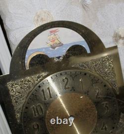 Vintage Grandfather Clock Face Moon Boat Deer Gears For Parts Art Steampunk
