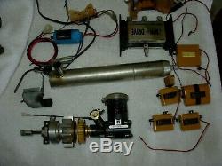 Vintage Group Of RC Parts Boat Parts Engine HP 61 W Cool Klamp Muffler Drive