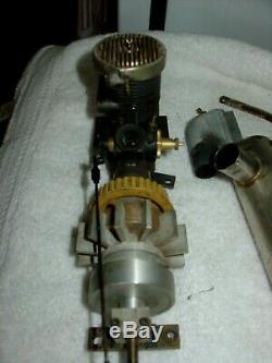 Vintage Group Of RC Parts Boat Parts Engine HP 61 W Cool Klamp Muffler Drive
