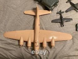 Vintage HG Toys Lot Normandy Invasion with Two Rare B-17's Boats Vehicles Parts