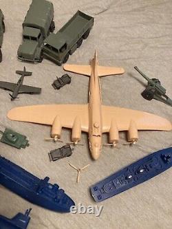 Vintage HG Toys Lot Normandy Invasion with Two Rare B-17's Boats Vehicles Parts