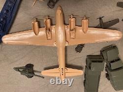 Vintage HG Toys Lot Normandy Invasion with Two Rare B-17's Boats Vehicles Parts