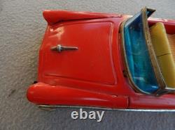 Vintage Haji Tin Friction 1957 Ford & Speed Boat On Trailer Parts Estate Find