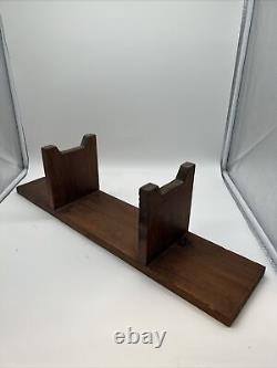 Vintage Handmade Wooden Model Sailboat Pond Boat Parts 29x18x5 With Wood Stand