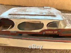 Vintage Harco 40 Yacht Cabin Cruiser RC Model Boat Build for Parts/Restore