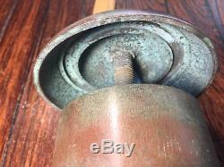 Vintage Heavily Cast Bronze Mushroom Opening Deck Vent 4 Deck Flange