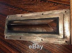 Vintage Heavy Cast Bronze Glass Deck Prism Rectangular 5 X 12 (2 Available)