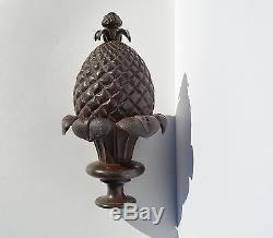 Vintage Heavy Duty Patina Solid Bronze Pineapple Finale Gate/banister/steampunk