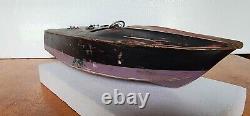 Vintage ITO 18 Sea Eagle battery operated wooden speed boat for restore/parts