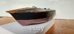 Vintage ITO 18 Sea Eagle battery operated wooden speed boat for restore/parts