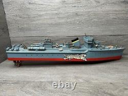 Vintage ITO Style White Tiger Byakko Toy Boat Japan 25 Non Working For Parts