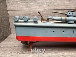 Vintage ITO Style White Tiger Byakko Toy Boat Japan 25 Non Working For Parts