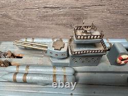 Vintage ITO Style White Tiger Byakko Toy Boat Japan 25 Non Working For Parts