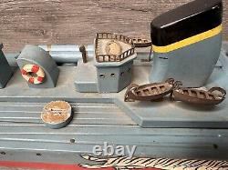 Vintage ITO Style White Tiger Byakko Toy Boat Japan 25 Non Working For Parts