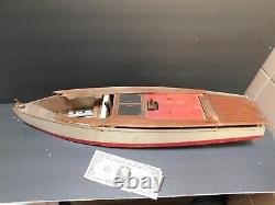 Vintage Jacrim K5 Hollow Hull Hobby Boat For Parts Or Repair About 21 Boston