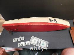 Vintage Jacrim K5 Hollow Hull Hobby Boat For Parts Or Repair About 21 Boston