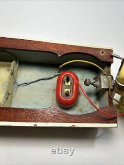 Vintage Japan Langcraft Wooden Battery Powered Yellow Motor Boat- PARTS REPAIR