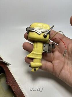 Vintage Japan Langcraft Wooden Battery Powered Yellow Motor Boat- PARTS REPAIR