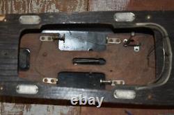 Vintage Japan Tin & Wood Battery Powered Boat For Parts/repair