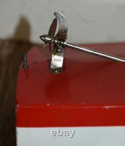 Vintage Japan Tin & Wood Battery Powered Boat For Parts/repair