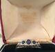 Vintage Jewellery Antique Art Deco Jewelry Ring Blue White Sapphires Large Sz Z