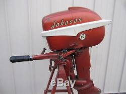 Vintage Johnson 15 HP 1956 FDE-10 Vintage Outboard Boat Motor Gale Evinrude