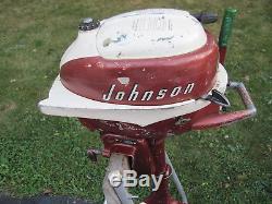 Vintage Johnson 3 HP 1957 JW-13 Vintage Outboard Boat Motor Gale Evinrude