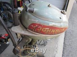 Vintage Johnson Sea Horse Outboard Boat Motor 1940's 1950's will ship! Ran great