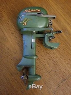 Vintage Johnson Seahorse 25 Outboard Toy Boat Motor Parts Model Scale Electric