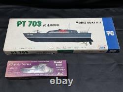 Vintage KNK RC Model Boat Kit PT703 with Parts Set L=690mm Made in Japan