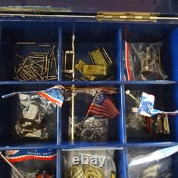 Vintage K&O Models Japan Toy Boat Fittings Assorted Parts Set In Case