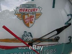 Vintage Kiekhaefer Mercury Outboard Motors Pam Clock Mint In Box New Old Stock