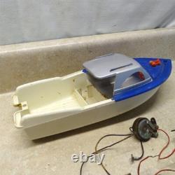 Vintage Knickerbocker Plastic Boat, Outboard Motor, Battery Op. Parts Piece