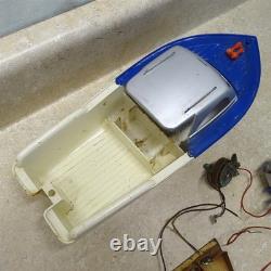 Vintage Knickerbocker Plastic Boat, Outboard Motor, Battery Op. Parts Piece Vintage Knickerbocker Plastic Boat, Outboard Motor, Battery Op. Parts Piece
