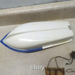 Vintage Knickerbocker Plastic Boat, Outboard Motor, Battery Op. Parts Piece
