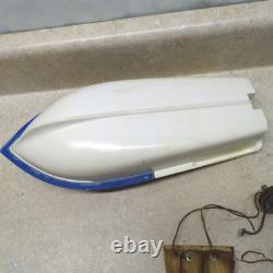 Vintage Knickerbocker Plastic Boat, Outboard Motor, Battery Op. Parts Piece