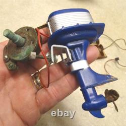 Vintage Knickerbocker Plastic Boat, Outboard Motor, Battery Op. Parts Piece