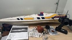 Vintage Kyosho Jet Stream 1000 Marine Race Boat Parts/Repair withRemote/Booklet