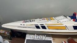 Vintage Kyosho Jet Stream 1000 Marine Race Boat Parts/Repair withRemote/Booklet